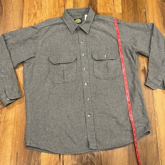 Cabelas Men’s Vintage 90’s Gray Chamois Button Down Shirt (Size X-Large) EUC - Picture 4 of 7